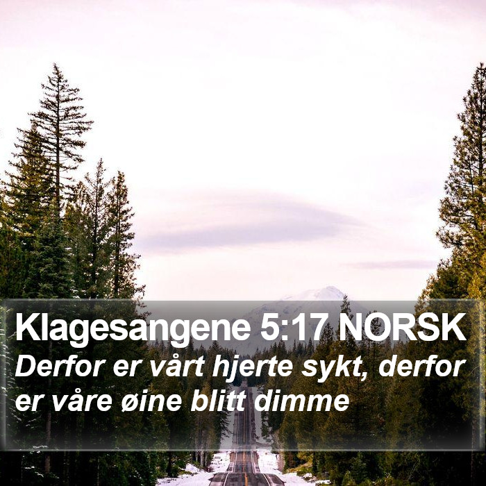 Klagesangene 5:17 NORSK Bible Study