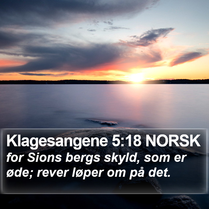 Klagesangene 5:18 NORSK Bible Study