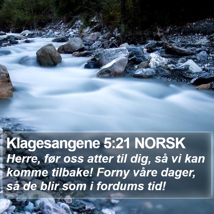 Klagesangene 5:21 NORSK Bible Study