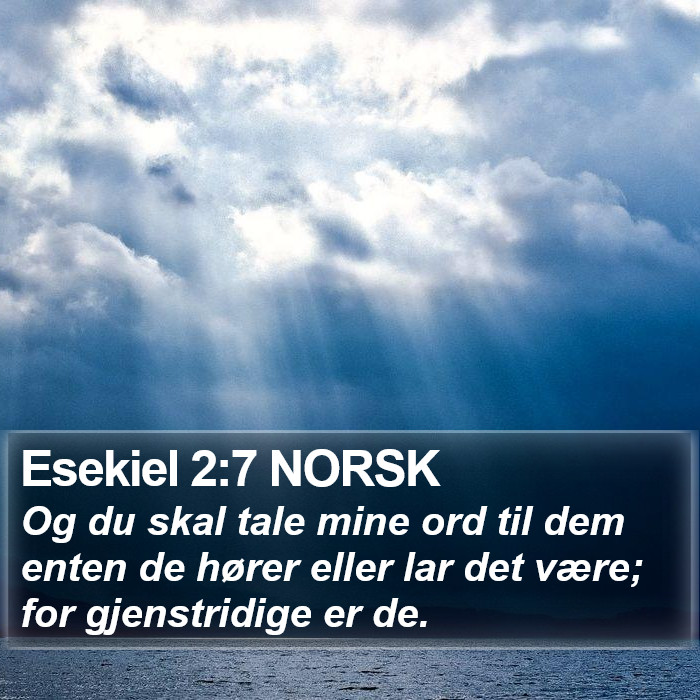 Esekiel 2:7 NORSK Bible Study