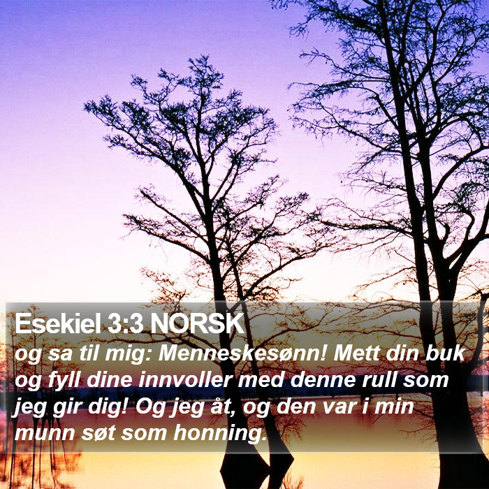 Esekiel 3:3 NORSK Bible Study