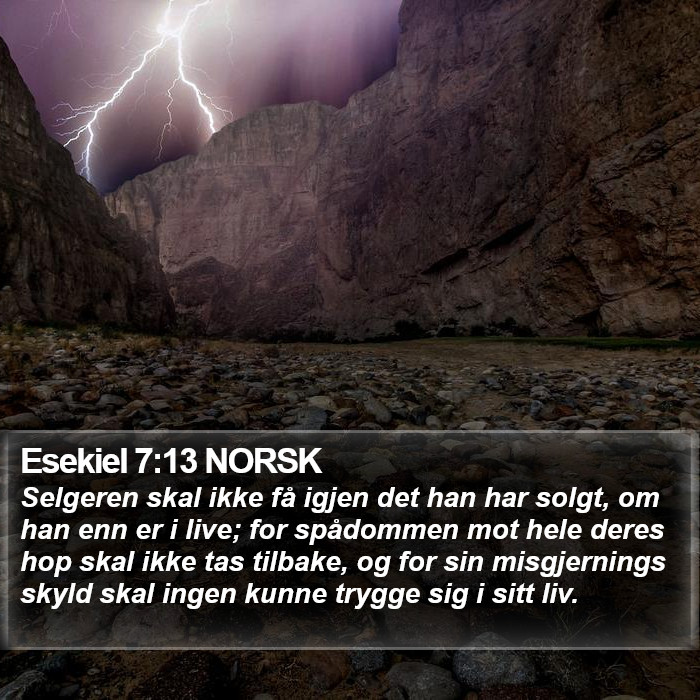 Esekiel 7:13 NORSK Bible Study