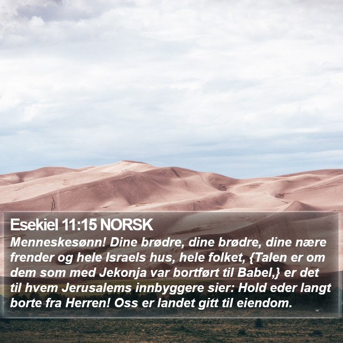 Esekiel 11:15 NORSK Bible Study