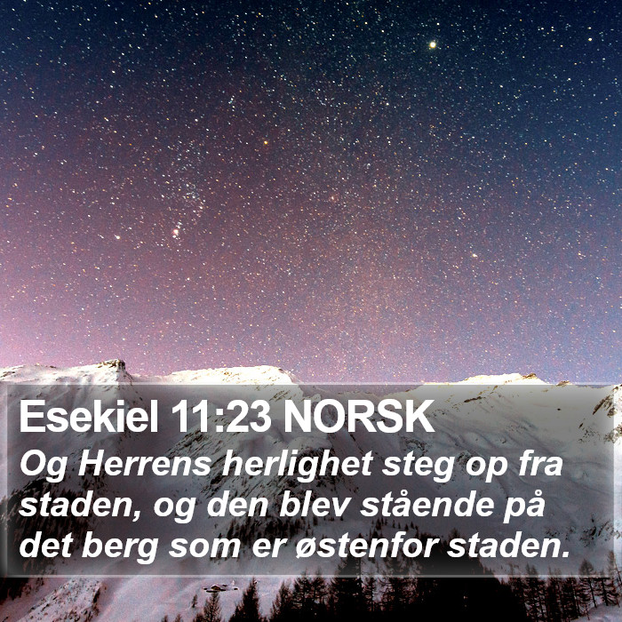 Esekiel 11:23 NORSK Bible Study