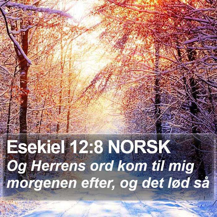 Esekiel 12:8 NORSK Bible Study