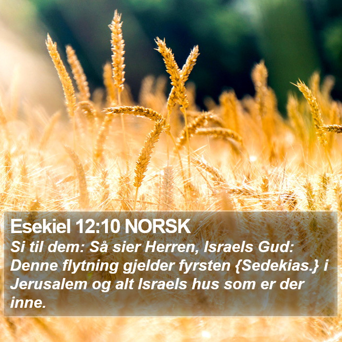 Esekiel 12:10 NORSK Bible Study