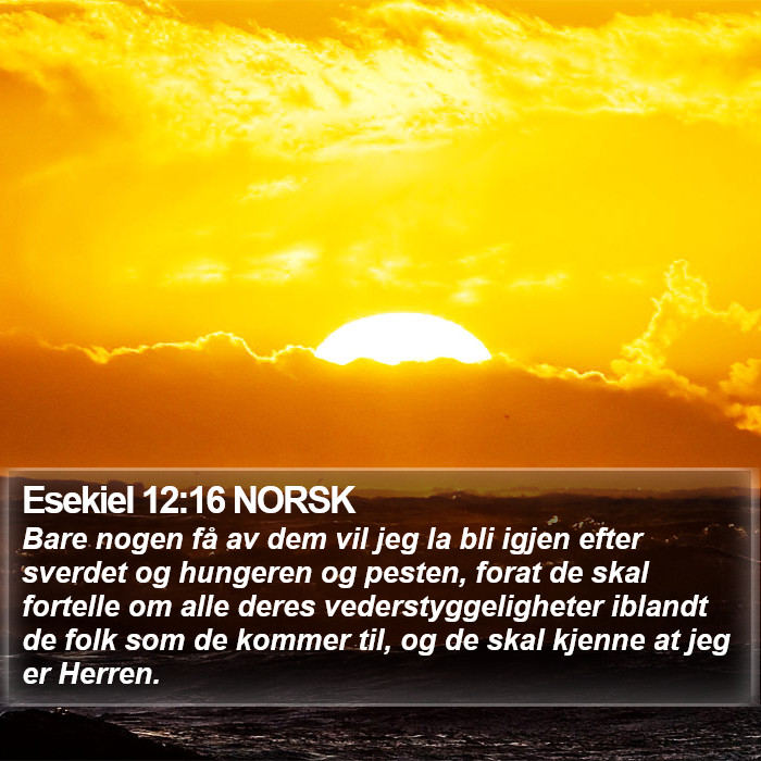 Esekiel 12:16 NORSK Bible Study