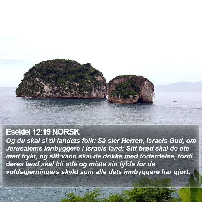 Esekiel 12:19 NORSK Bible Study