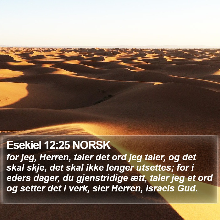 Esekiel 12:25 NORSK Bible Study