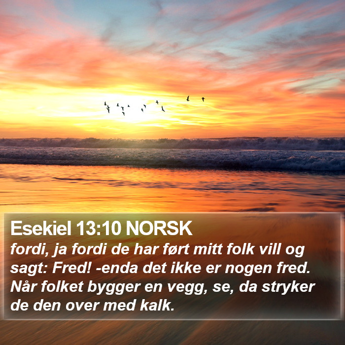 Esekiel 13:10 NORSK Bible Study