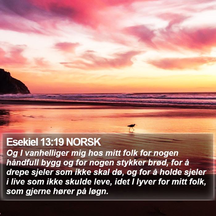 Esekiel 13:19 NORSK Bible Study