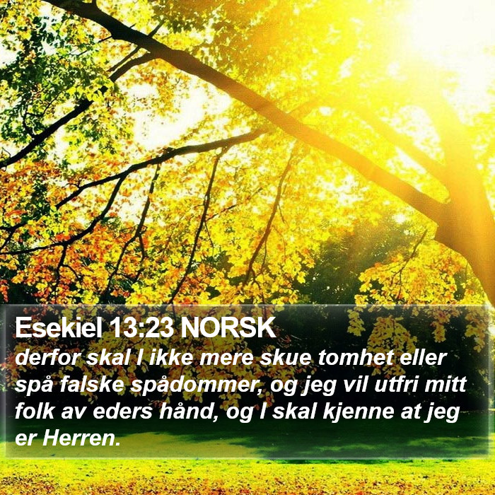 Esekiel 13:23 NORSK Bible Study