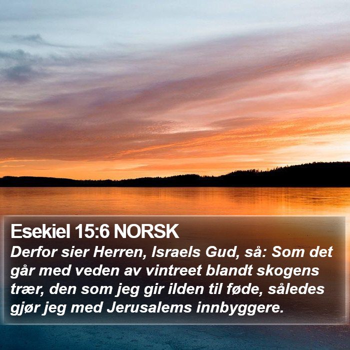 Esekiel 15:6 NORSK Bible Study