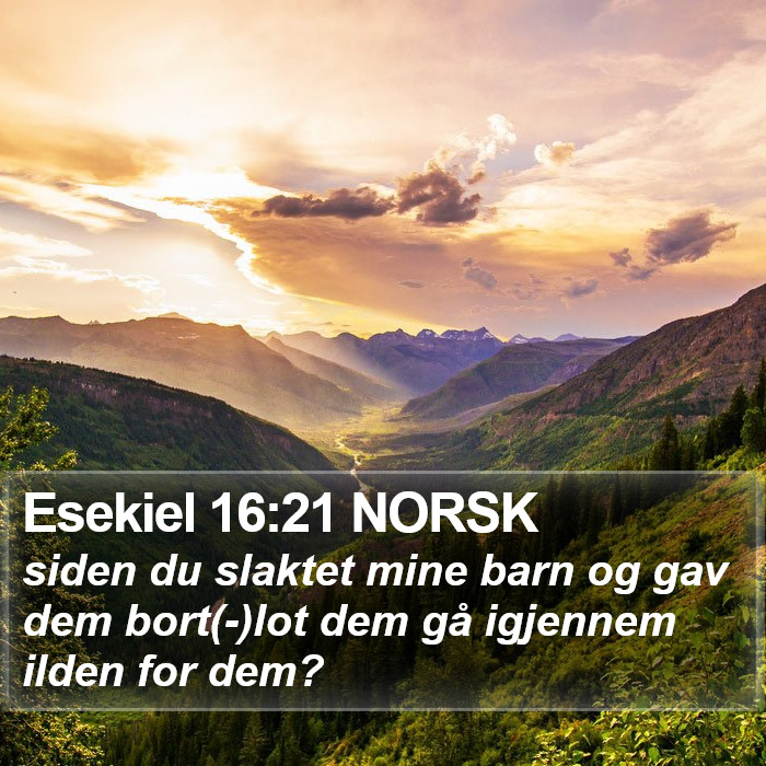 Esekiel 16:21 NORSK Bible Study