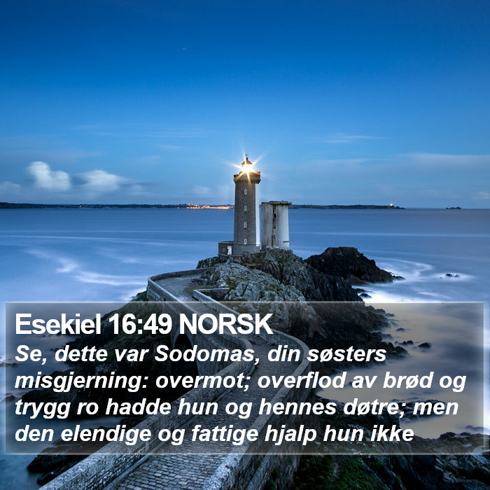 Esekiel 16:49 NORSK Bible Study