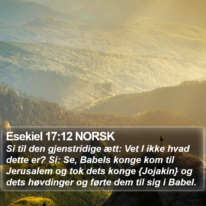 Esekiel 17:12 NORSK Bible Study