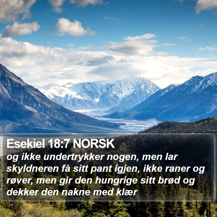 Esekiel 18:7 NORSK Bible Study