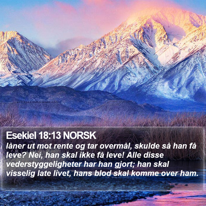 Esekiel 18:13 NORSK Bible Study