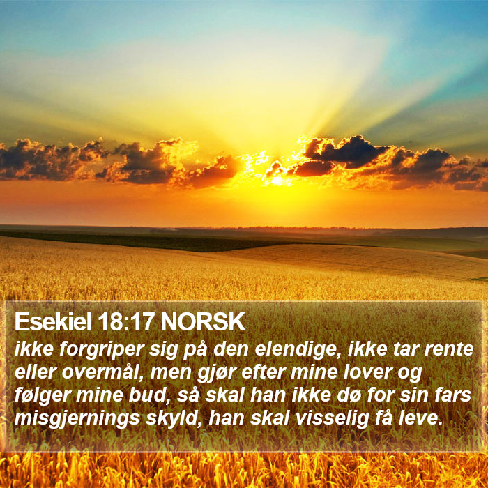 Esekiel 18:17 NORSK Bible Study