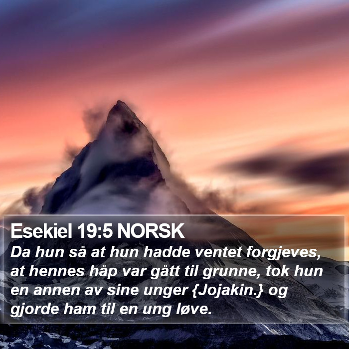 Esekiel 19:5 NORSK Bible Study