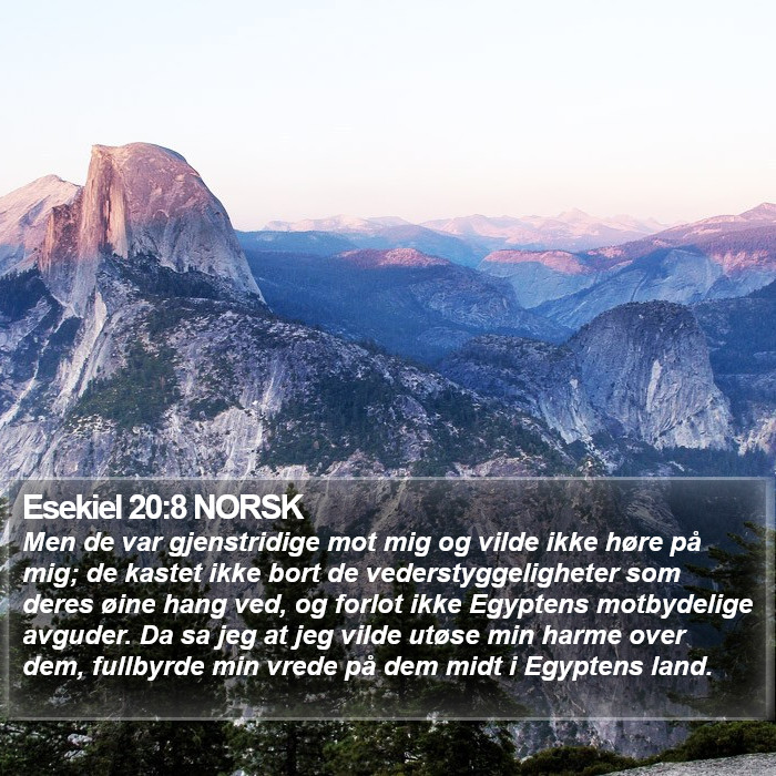 Esekiel 20:8 NORSK Bible Study