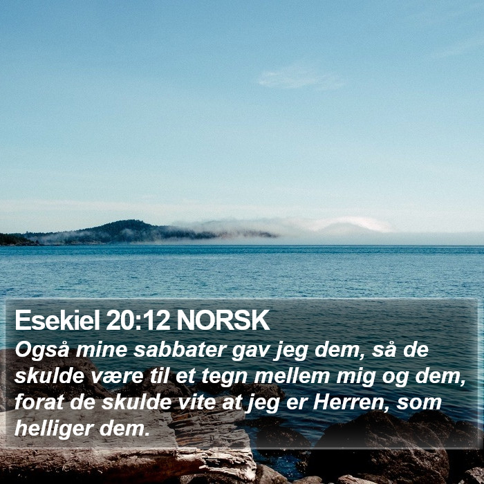 Esekiel 20:12 NORSK Bible Study