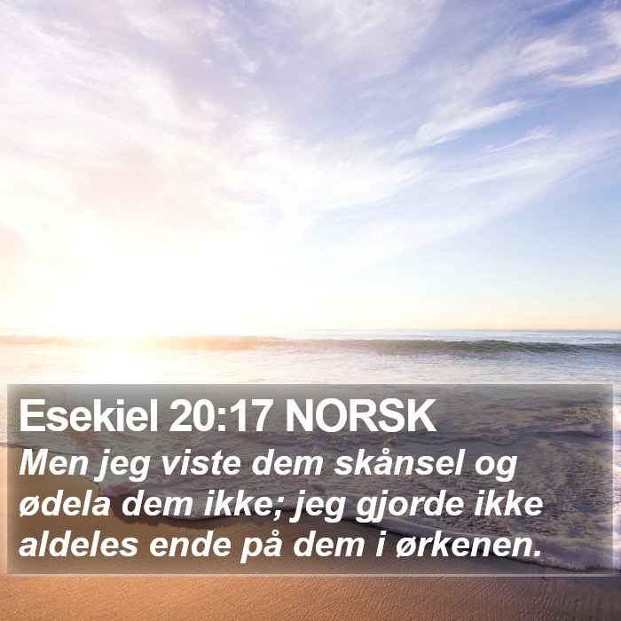 Esekiel 20:17 NORSK Bible Study