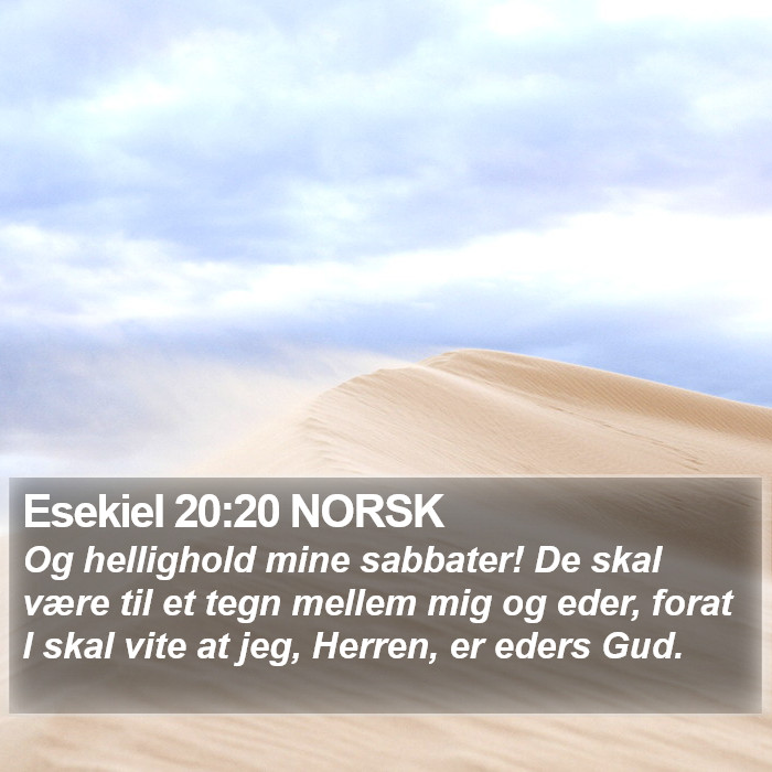 Esekiel 20:20 NORSK Bible Study