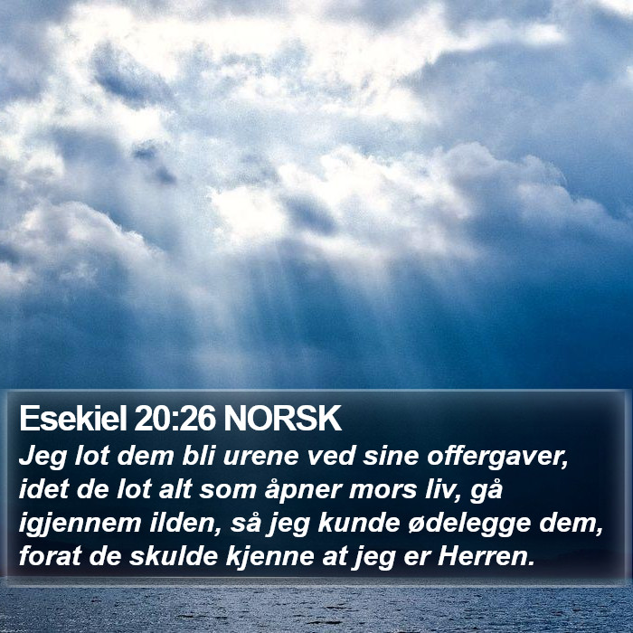 Esekiel 20:26 NORSK Bible Study