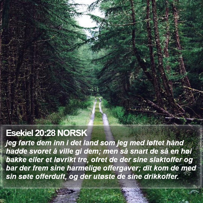 Esekiel 20:28 NORSK Bible Study