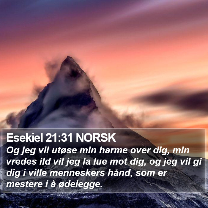 Esekiel 21:31 NORSK Bible Study