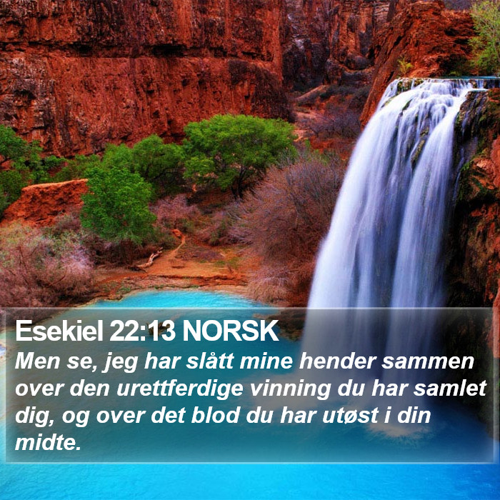 Esekiel 22:13 NORSK Bible Study