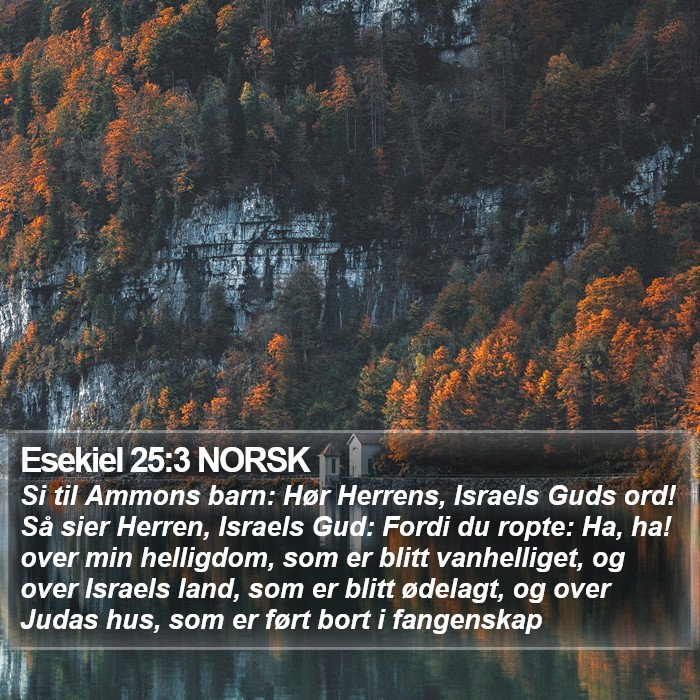 Esekiel 25:3 NORSK Bible Study