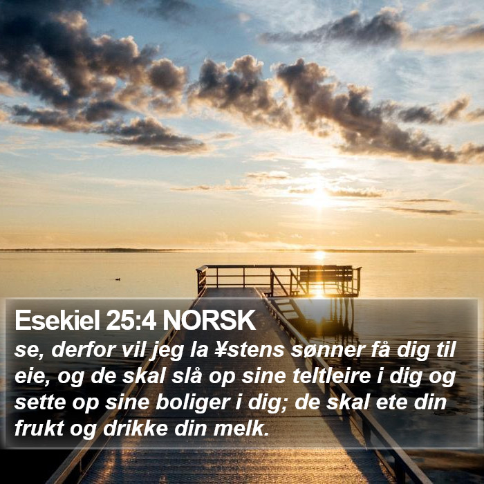 Esekiel 25:4 NORSK Bible Study