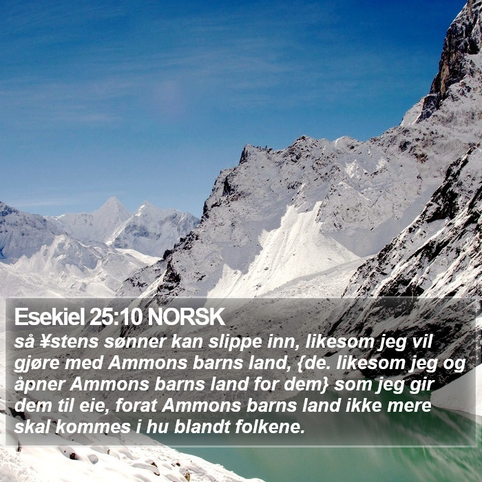 Esekiel 25:10 NORSK Bible Study