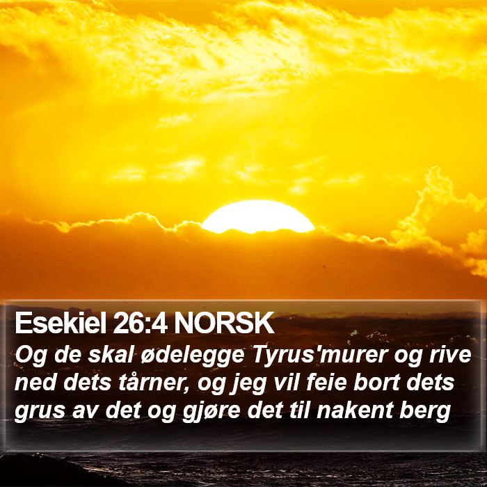 Esekiel 26:4 NORSK Bible Study