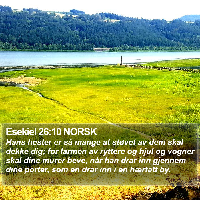 Esekiel 26:10 NORSK Bible Study