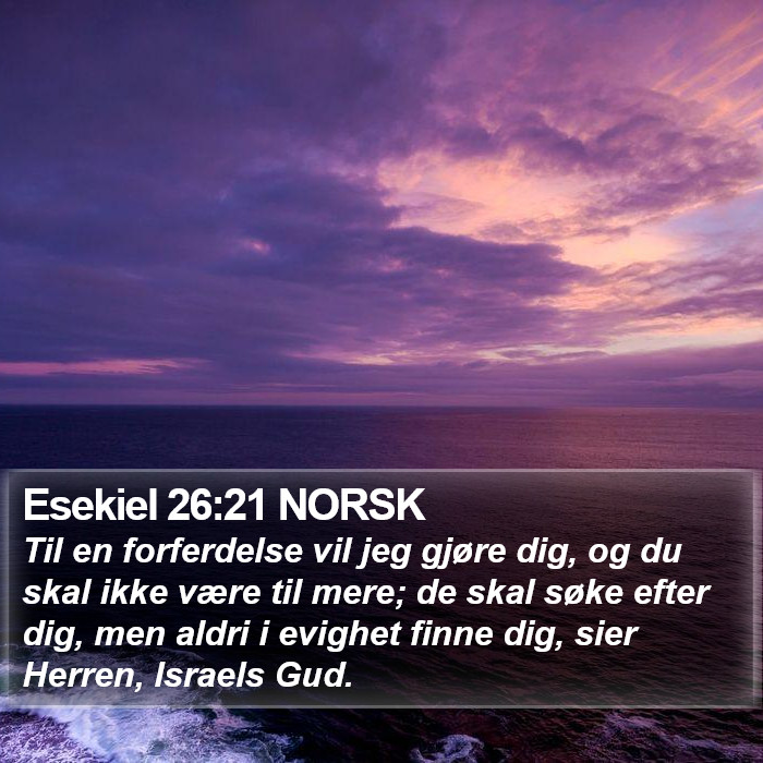 Esekiel 26:21 NORSK Bible Study