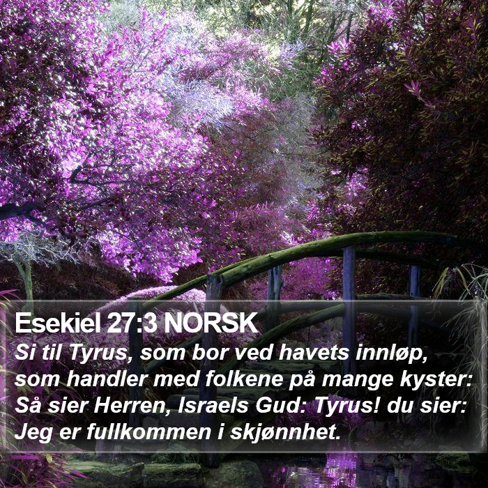 Esekiel 27:3 NORSK Bible Study