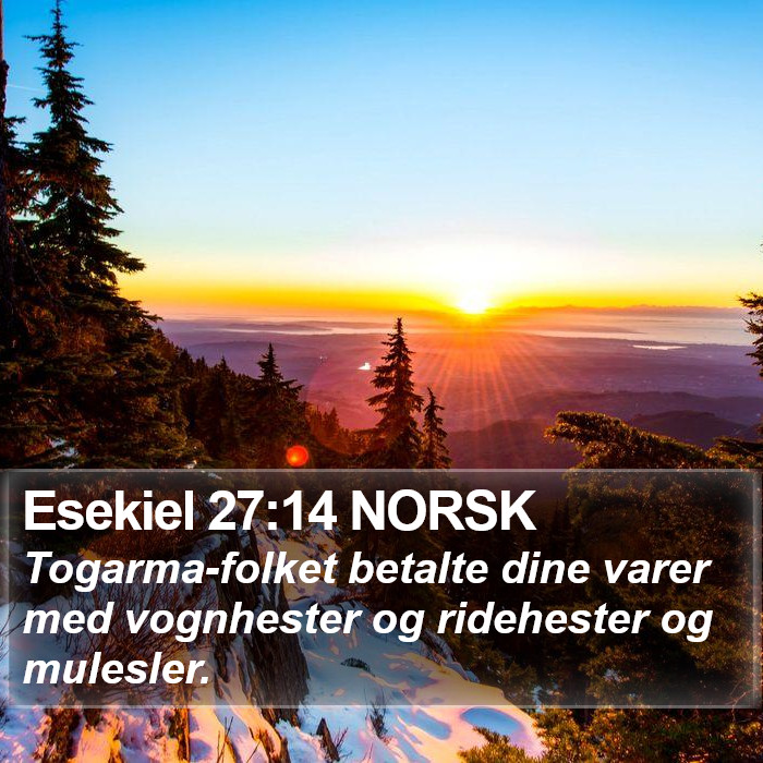 Esekiel 27:14 NORSK Bible Study