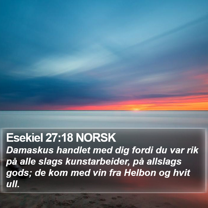 Esekiel 27:18 NORSK Bible Study