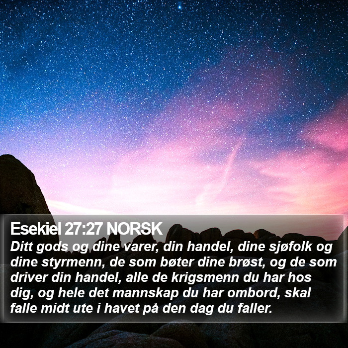 Esekiel 27:27 NORSK Bible Study