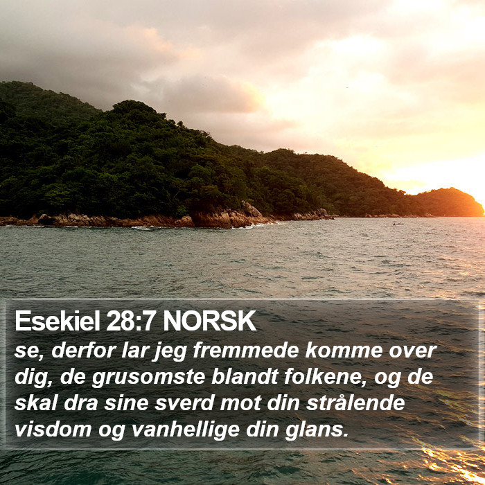 Esekiel 28:7 NORSK Bible Study