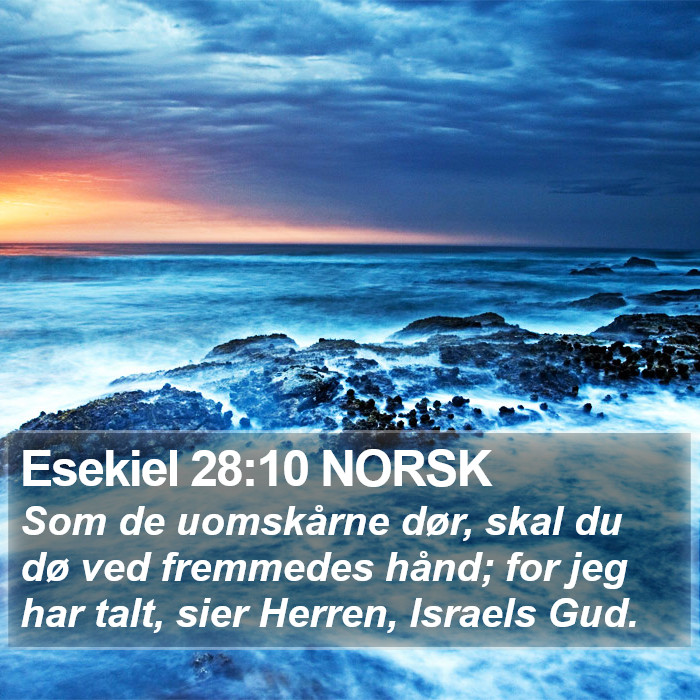 Esekiel 28:10 NORSK Bible Study