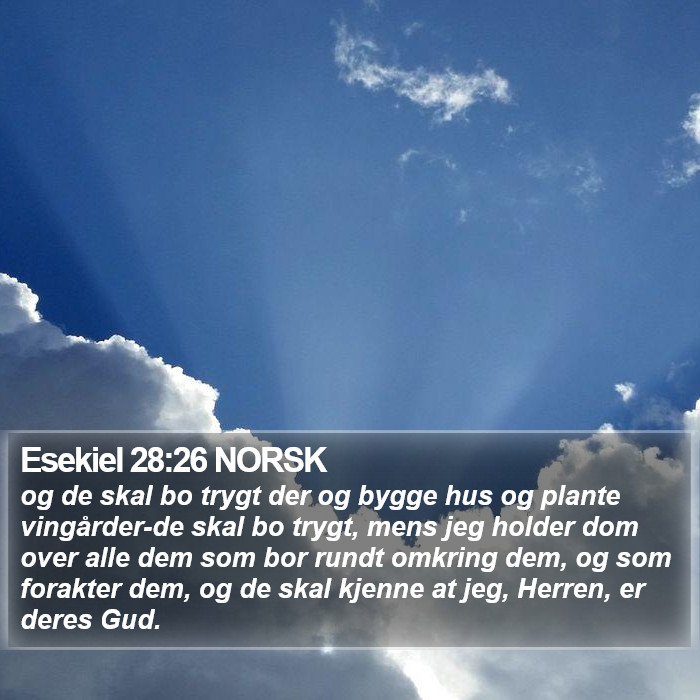 Esekiel 28:26 NORSK Bible Study