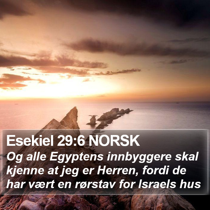 Esekiel 29:6 NORSK Bible Study