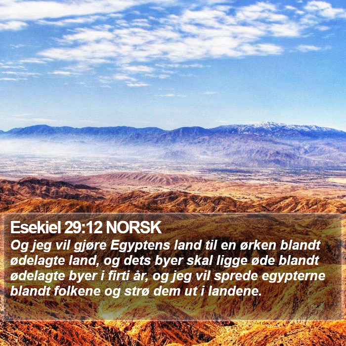 Esekiel 29:12 NORSK Bible Study