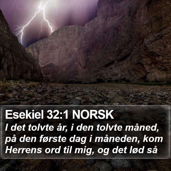 Esekiel 32:1 NORSK Bible Study