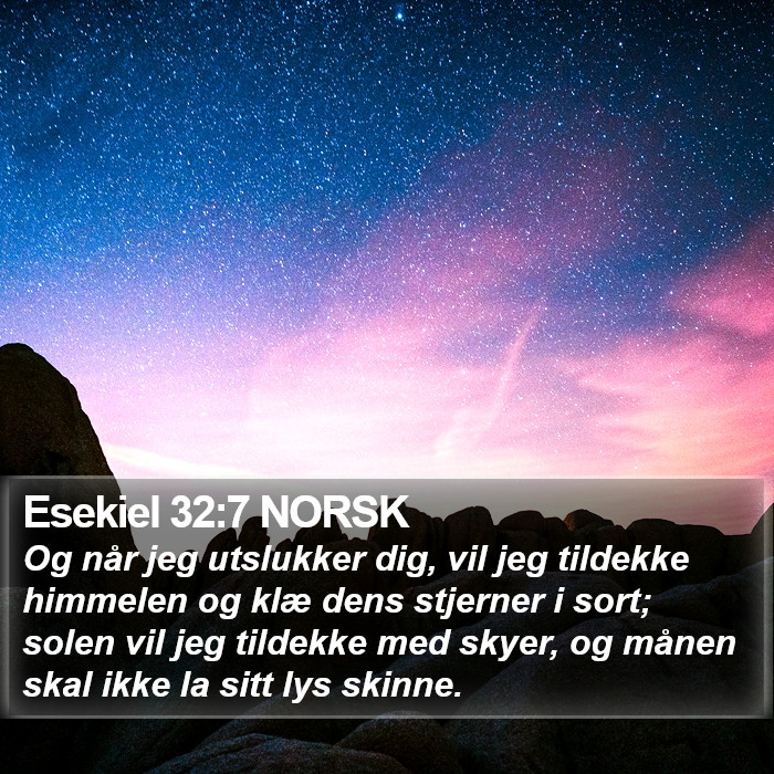 Esekiel 32:7 NORSK Bible Study