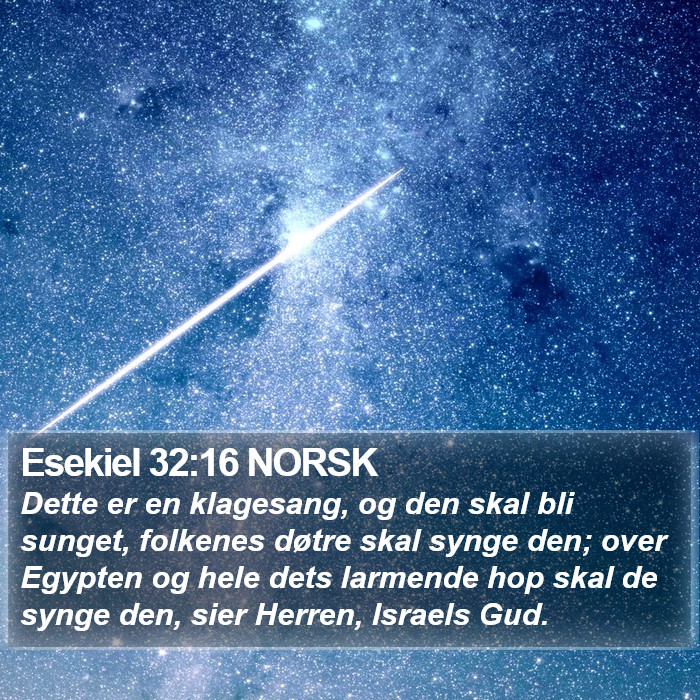 Esekiel 32:16 NORSK Bible Study